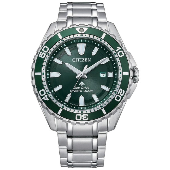 Citizen Promaster Marine Men's Green Dial Eco-Drive Watch - BN0199-53X