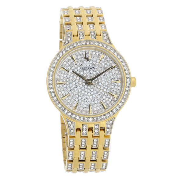 Bulova Phantom Women's Gold Plated Stainless Steel Crystal Quartz Watch - 98L263