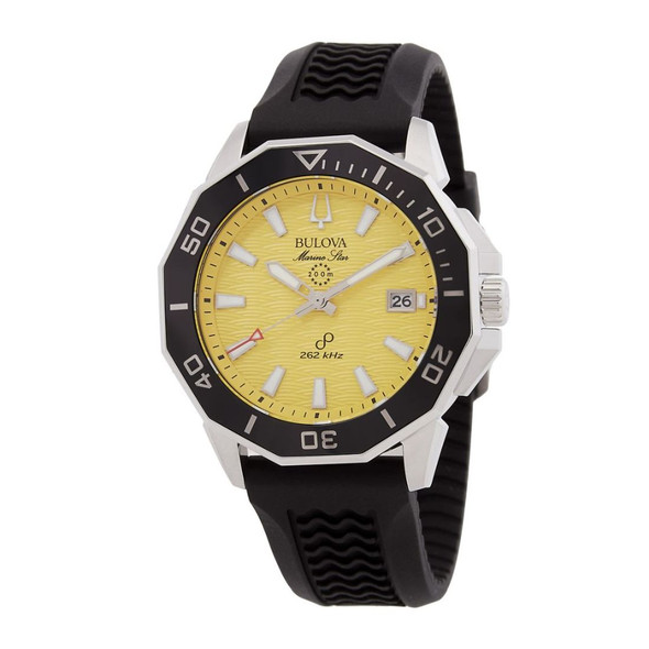 Bulova Marine Star Men's Yellow Dial Quartz Watch - 96B431