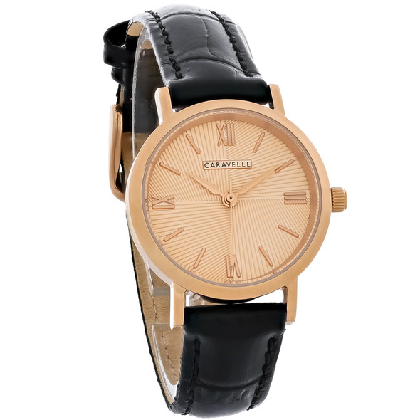 Caravelle By Bulova Women's Rose Gold PVD Stainless Steel Quartz Watch - 44L259