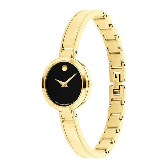 Movado Moda Women's Black Dial Quartz Watch - 0608013