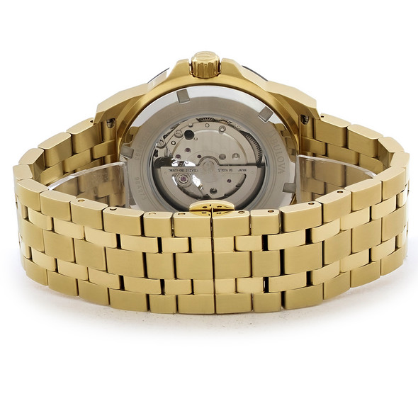 Bulova Marine Star Men's Gold PVD Stainless Steel Automatic Watch - 98A273