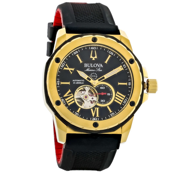 Bulova Marine Star Men's Gold-Tone Stainless Automatic Watch - 98A272