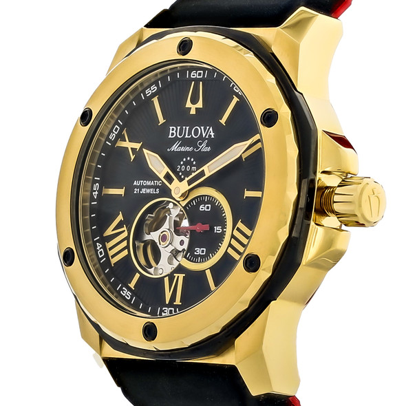 Bulova Marine Star Men's Gold-Tone Stainless Automatic Watch - 98A272