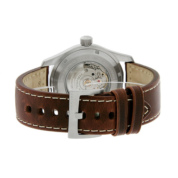 Hamilton Khaki Field Men's Brown Leather Swiss Automatic Watch - H70455533