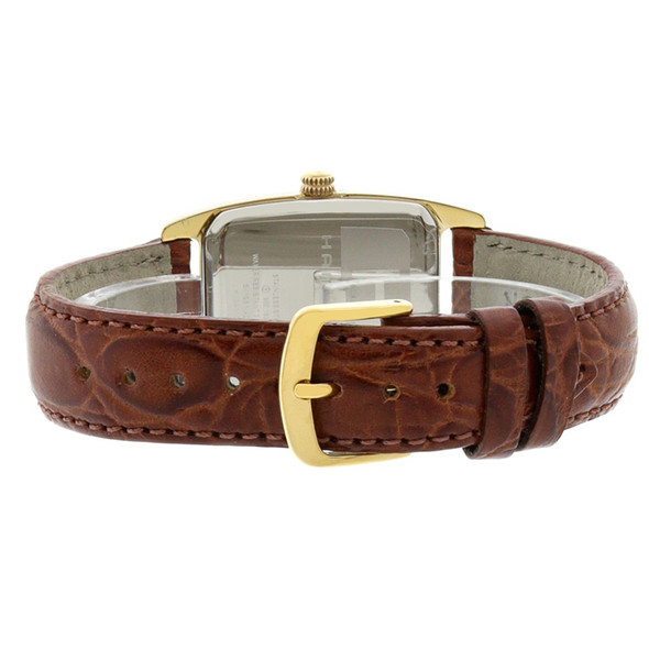 Hamilton Boulton Men's Gold Tone Brown Leather Strap Watch - H13431553