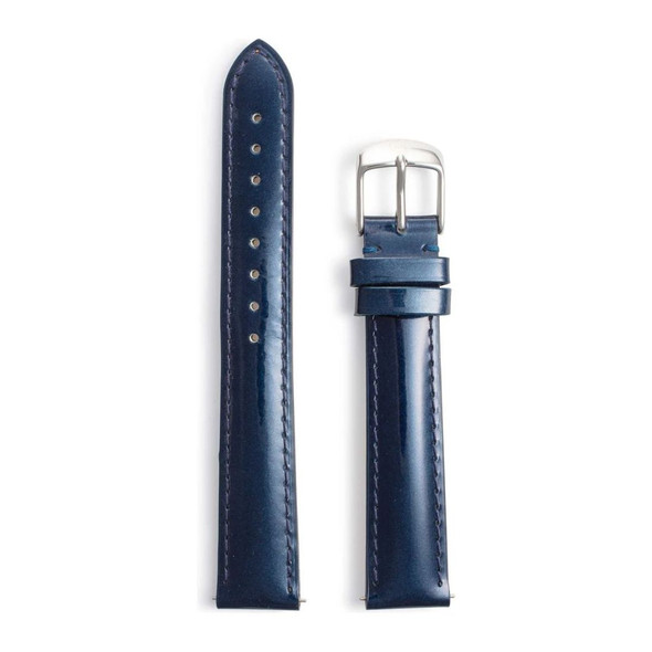 Michele MS16AA060400 16mm Blue Calfskin Leather Watch Strap