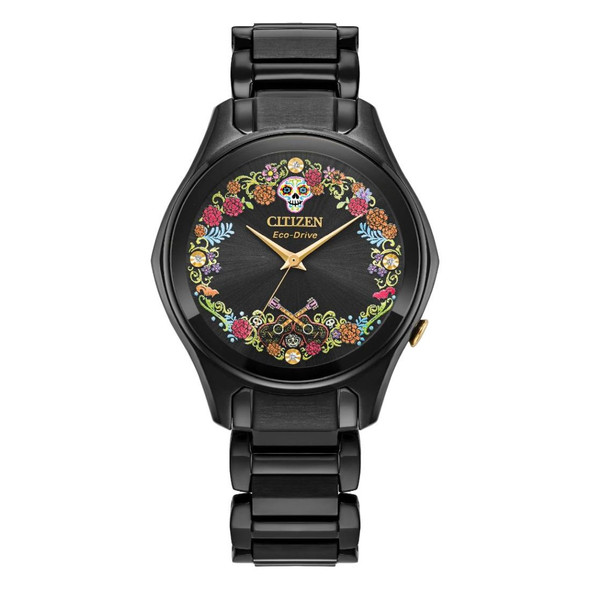 Citizen Disney Coco Sugar Skull Women's Black Dial Watch EM1175-51W