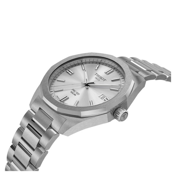 Tissot PRC 100 Solar Men's Silver Dial Quartz Watch T151.422.11.031.00