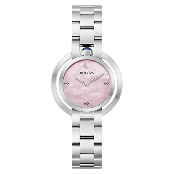 Bulova Rubaiyat Women's Pink Mother of Pearl Dial Quartz Watch 96L338
