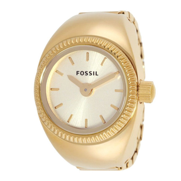 Fossil Watch Ring Two-Hand Gold-Tone Stainless Steel ES5246