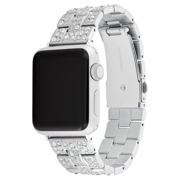 Coach Stainless Steel Crystal Accent Apple Watch Band 14700149