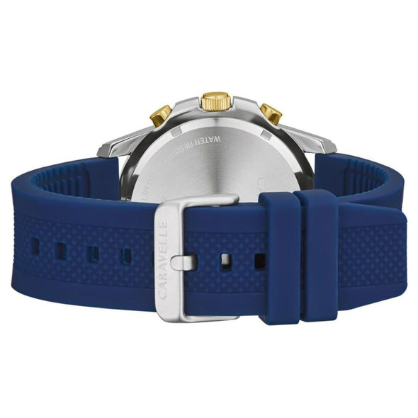 Caravelle by Bulova Aqualuxx Men's Chronograph Blue Dial Quartz Watch 45B161