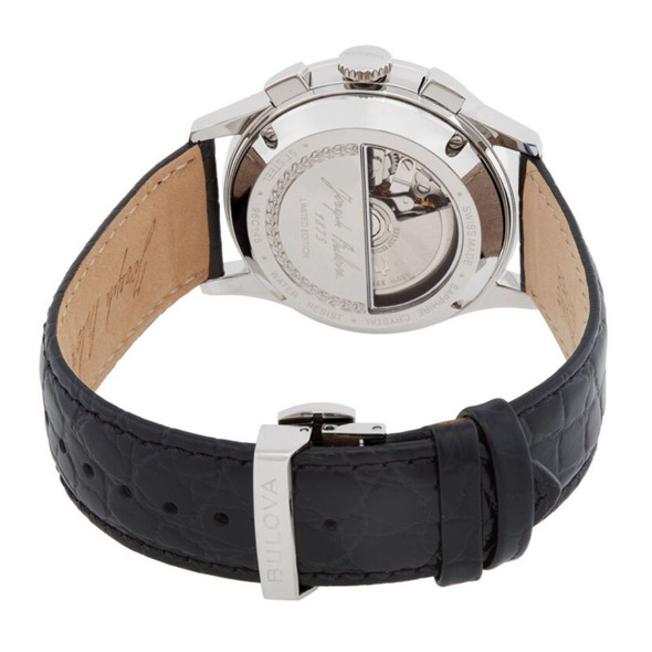 Bulova Joseph Men's Chronograph Silver White Dial Automatic Watch 96C145