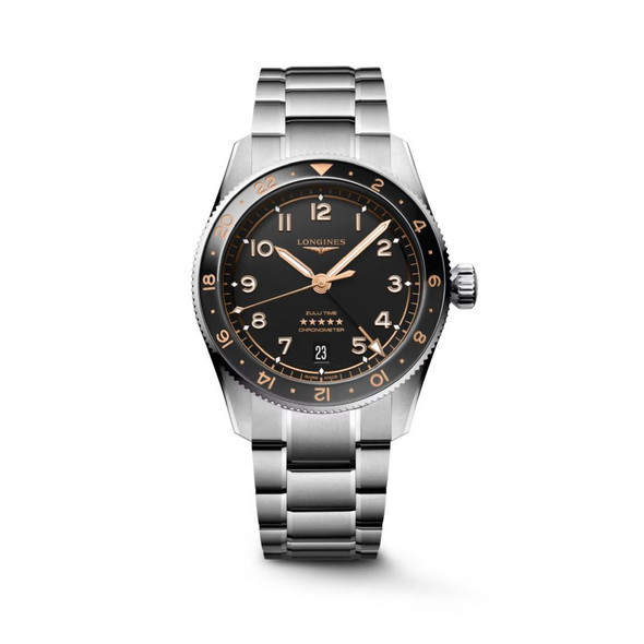 Longines Spirit Zulu Time 1925 Men's Black Dial Automatic Watch L3.802.4.50.6