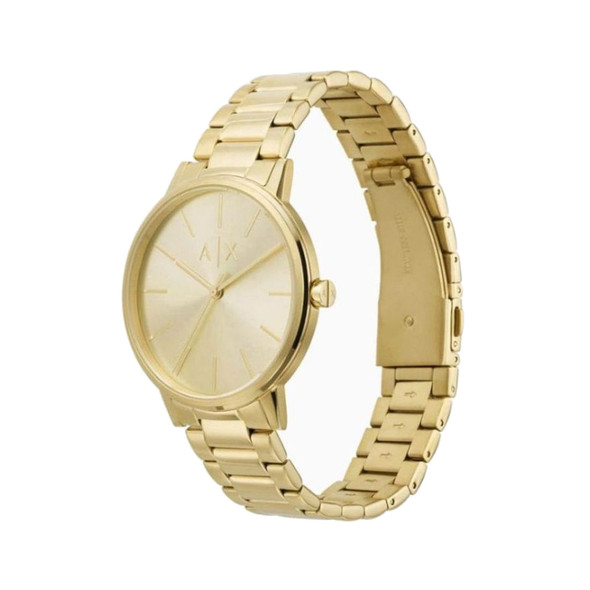 Armani Exchange Cayde Men's Gold Dial Quartz Watch AX7144SET