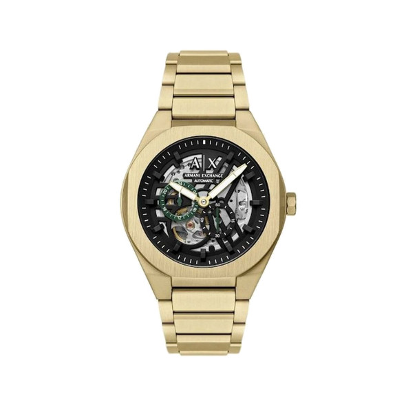 Armani Exchange Sync Men's Chrono Black Skeleton Dial Automatic Watch AX4194