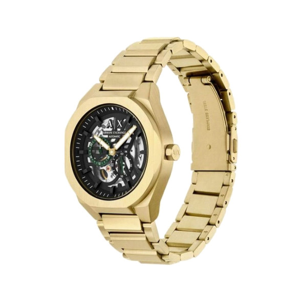 Armani Exchange Sync Men's Chrono Black Skeleton Dial Automatic Watch AX4194