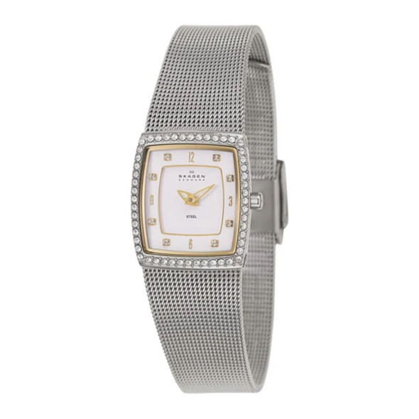 Skagen Steel Collection Women's White Dial Quartz Watch 384XSGSW1
