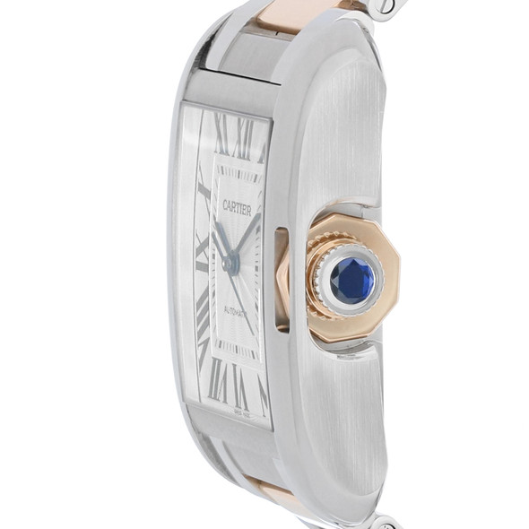Cartier Tank Anglaise Women's Silver Dial 18K Links Automatic Watch W5310037