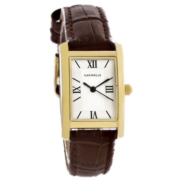 Caravelle Women's Gold Tone PVD Stainless Steel Quartz Watch 44L234