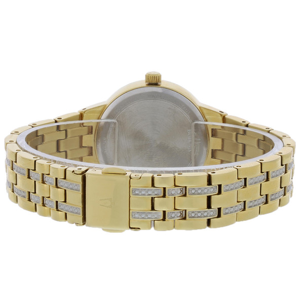 Bulova Phantom Crystal Women's Gold Tone PVD Stainless Quartz Watch 97L176