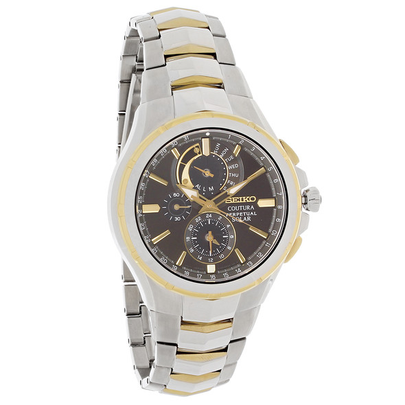 Seiko Coutura Men's Solar Perpetual Calendar Chronograph Watch SSC376