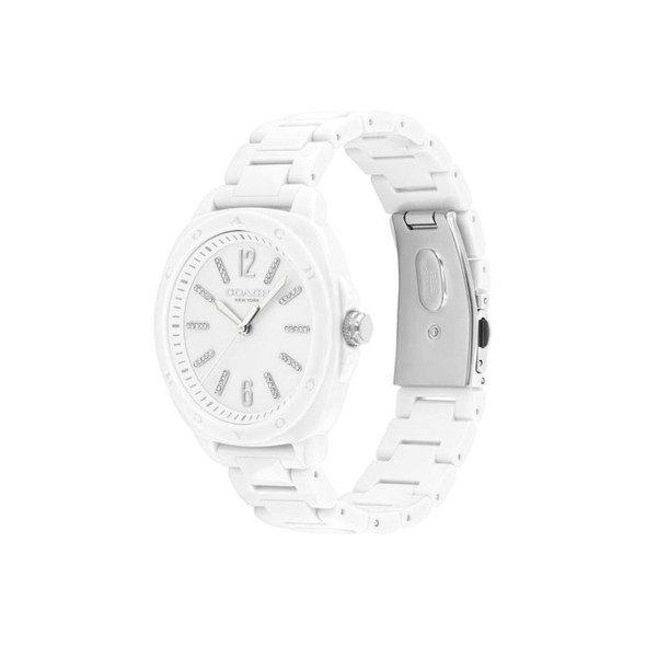 Coach Kitt Women's White Ceramic Quartz Watch 14504407