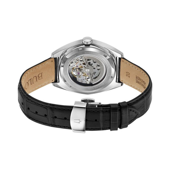 Bulova Surveyor Men's Black Skeleton Dial Automatic Watch 96A310