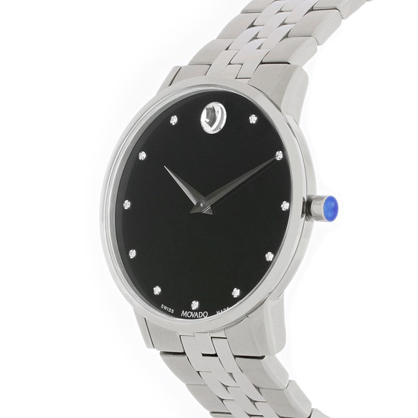 Movado Museum Classic Men's Stainless Steel Diamond Quartz Watch 0607201