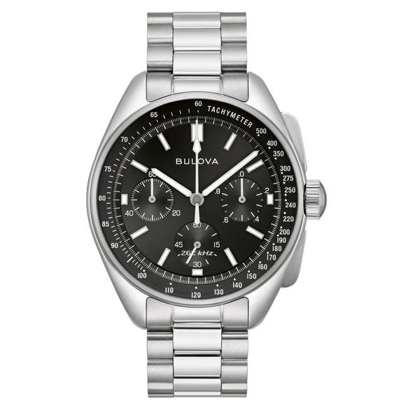 Bulova Men's 96K111 Lunar Pilot Quartz Black Dial Watch