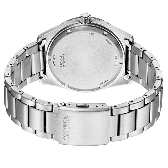 Citizen Eco-Drive Men's Stainless Steel Black Dial Watch AW1760-81E