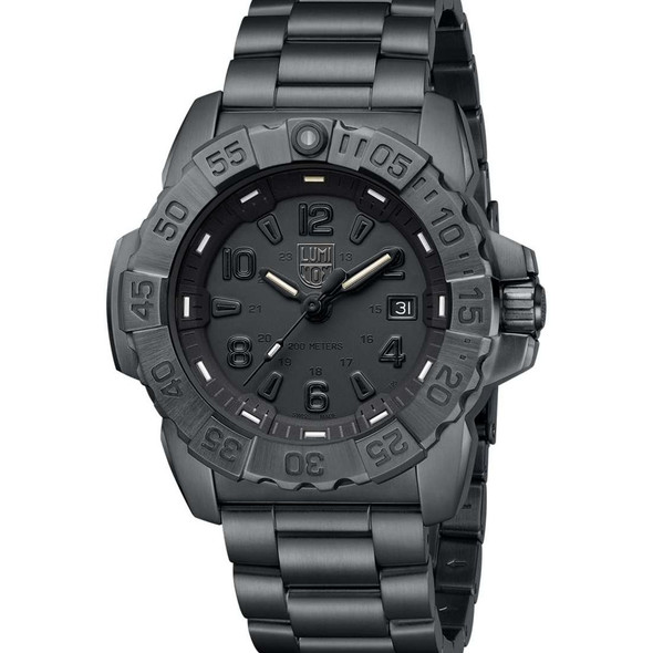 Luminox Navy SEAL 45MM Black Stainless Steel Men's Quartz Watch XS.3252.BO