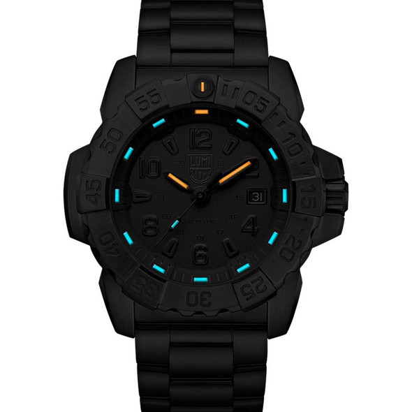 Luminox Navy SEAL 45MM Black Stainless Steel Men's Quartz Watch XS.3252.BO