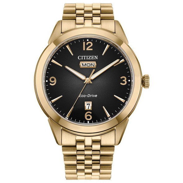 Citizen Rolan  Black Day/Date Dial Men's Eco-Drive Watch AW0152-58H