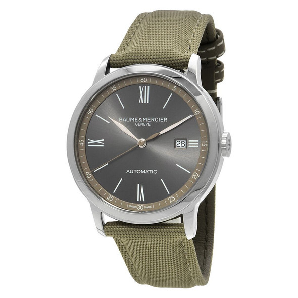 Baume Mercier Classima Men's Automatic Grey Dial Fabric Watch M0A10695