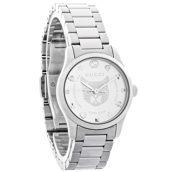 Gucci 126 G-Timeless Ladies Stainless Steel Swiss Quartz Watch YA126595