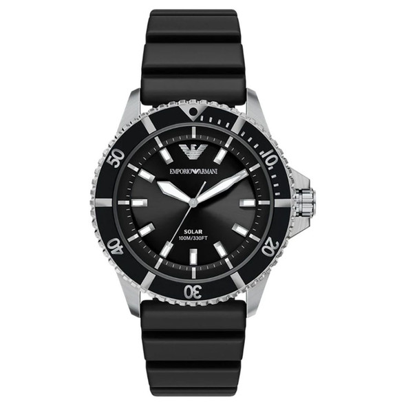 Emporio Armani Men's World Explorer Solar Black Dial Quartz Watch AR11788