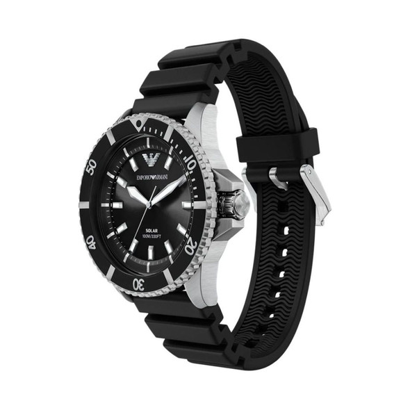 Emporio Armani Men's World Explorer Solar Black Dial Quartz Watch AR11788
