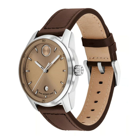 Movado Men's Bold Verso Clay Dial Quartz Watch 3601206