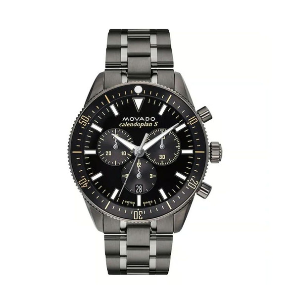 Movado Men's Heritage Series Calendoplan Chrono Black Dial Quartz Watch 3650125