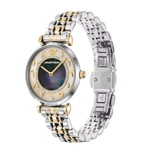 Emporio Armani Women's Gianni T-Bar Black Dial Quartz AR11719