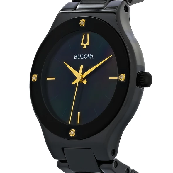 Bulova Millennia Women's Black MOP Dial Ceramic Quartz Watch 98R293