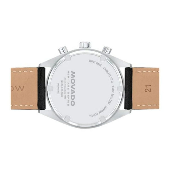 Movado Men's Heritage Datron Series Chronograph White Dial Quartz Watch 3650199