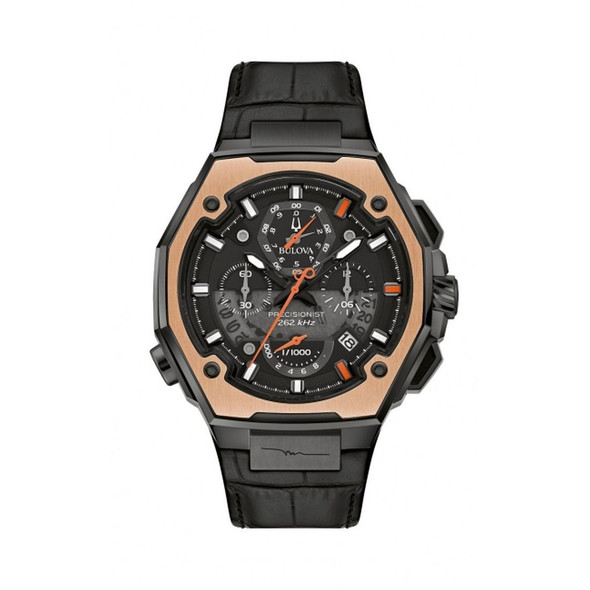 Bulova 98B402 Men's Hack Quartz Black Dial Watch