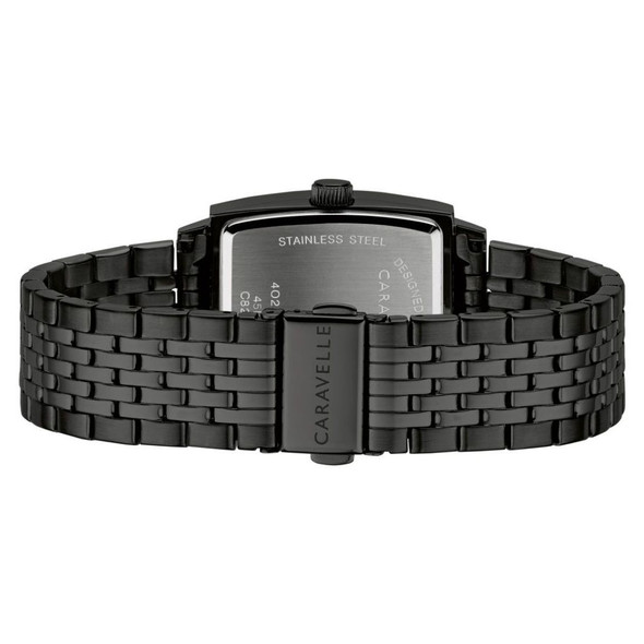 Bulova Men's Caravelle Modern Black Dial Quartz Watch 45D111