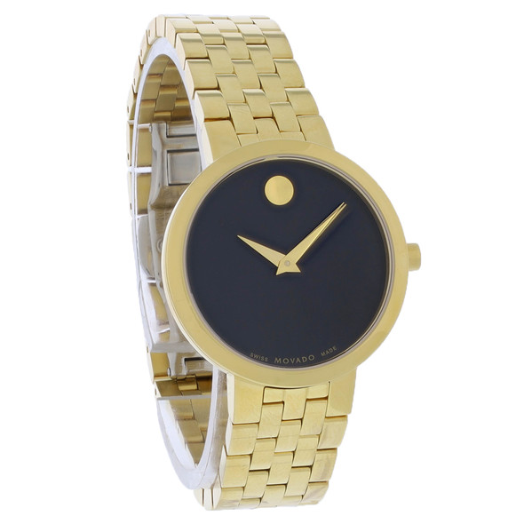 Movado Museum Women's Gold Tone Stainless Steel Quartz Watch 0607847