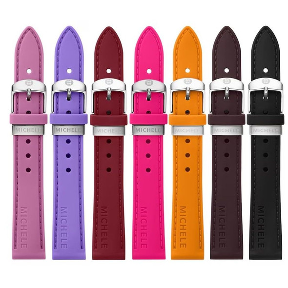 Michele 16mm Multi-Color Silicone Watch Strap Set MS16S03SET