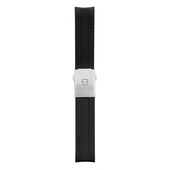 Tissot T-Touch Expert 21mm black Rubber Watch Strap with Clasp T603026462