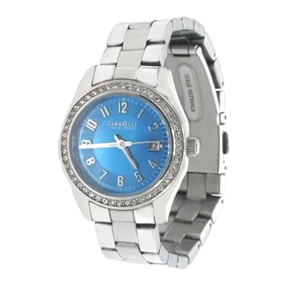 Caravelle by Bulova Women's Blue Dial Crystal Watch 43M110